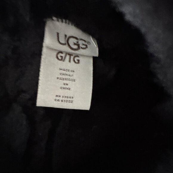 UGG Sheepskin Shearling Bucket Hat Black Size Large/Extra Large - Picture 4 of 6